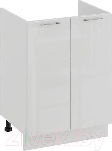Изображение товара Шкаф под мойку ТриЯ Весна 1Н6М (белый/белый глянец)