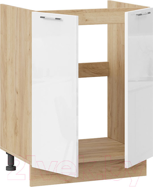 Изображение товара Шкаф под мойку ТриЯ Весна 1Н6М (дуб крафт золотой/белый глянец)