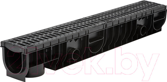 Изображение товара Лоток водоотводный Ecoteck Medium 100.125 h145 / ДИ 19805000 (с решеткой)