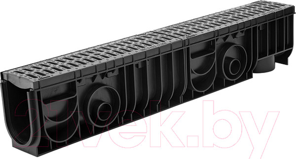 Изображение товара Лоток водоотводный Ecoteck Medium 100.175 h195 / ДИ 19917000 (с решеткой)