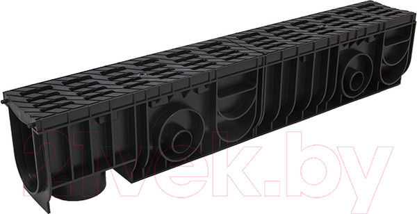 Изображение товара Лоток водоотводный Ecoteck Medium 100.175 h195 / ДИ 16605000 (с решеткой)