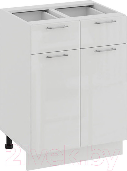 Изображение товара Шкаф-стол кухонный ТриЯ Весна 1Н6Я1 (белый/белый глянец)