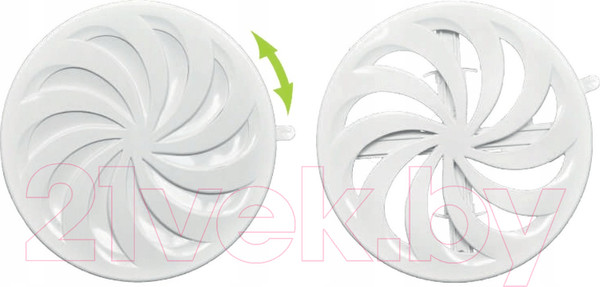 Изображение товара Решетка вентиляционная AirRoxy С регулировкой разхода воздуха 02-325