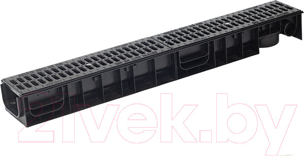 Изображение товара Лоток водоотводный Ecoteck Standart 100.125 h129 / ДИ 20305000 (с решеткой)