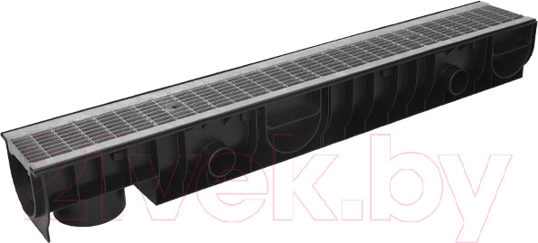 Изображение товара Лоток водоотводный Ecoteck Standart 100.125 h129 / ДИ 16005000 (с решеткой)