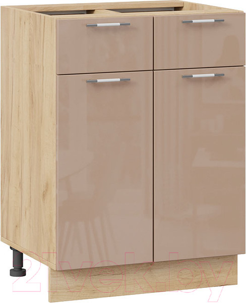 Изображение товара Шкаф-стол кухонный ТриЯ Весна 1Н6Я1 (дуб крафт золотой/кофе с молоком)