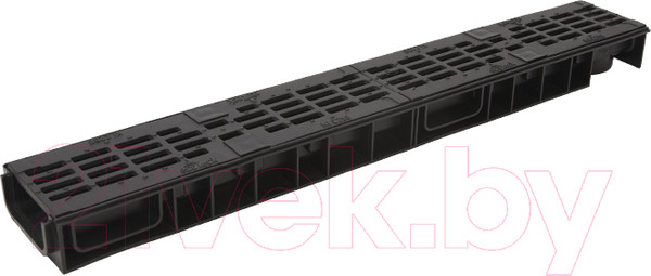 Изображение товара Лоток водоотводный Ecoteck Standart 100.65 h69 / ДИ 12705000 (с решеткой)