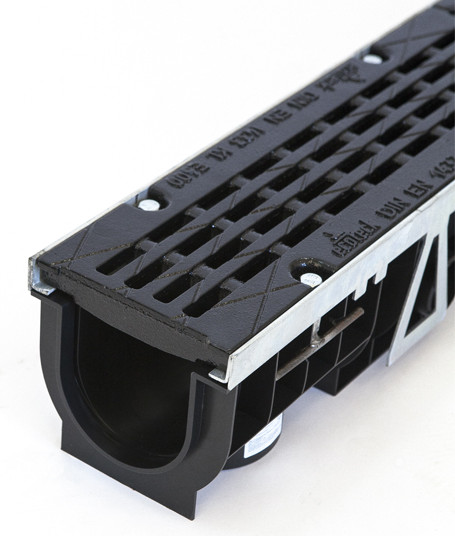 Изображение товара Лоток водоотводный Ecoteck 100.175 h175 / ДИ 09505000 (с решеткой)