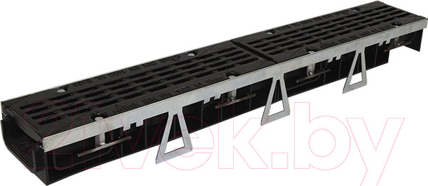 Изображение товара Лоток водоотводный Ecoteck 100.65 h65 / ДИ 09205000 (с решеткой)