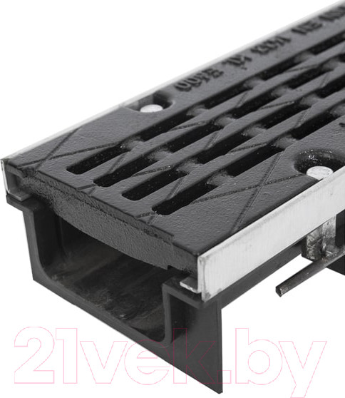 Изображение товара Лоток водоотводный Ecoteck 100.65 h65 / ДИ 09205000 (с решеткой)