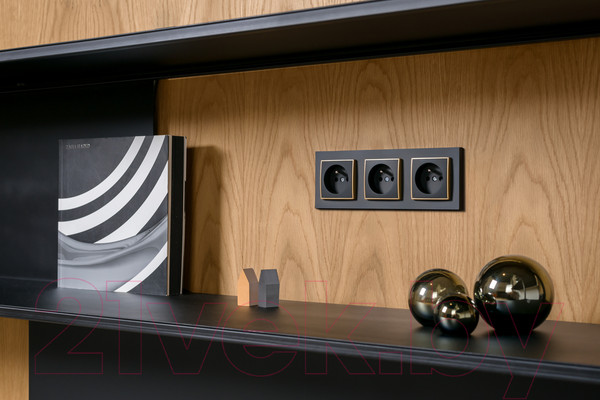 Изображение товара Выключатель Karlik В американском стиле 12MWPUS-6 (черный матовый)