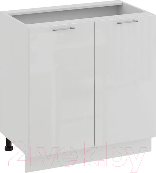 Изображение товара Шкаф-стол кухонный ТриЯ Весна 1Н8 (белый/белый глянец)