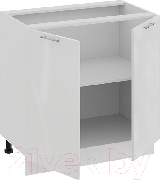 Изображение товара Шкаф-стол кухонный ТриЯ Весна 1Н8 (белый/белый глянец)