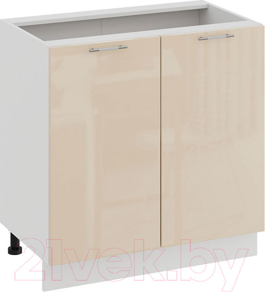Изображение товара Шкаф-стол кухонный ТриЯ Весна 1Н8 (белый/ваниль глянец)