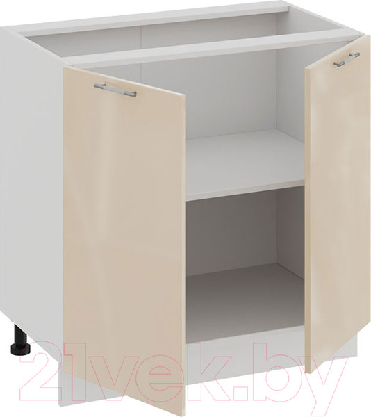 Изображение товара Шкаф-стол кухонный ТриЯ Весна 1Н8 (белый/ваниль глянец)