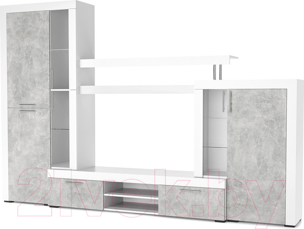 Изображение товара Стенка Mebel-Ars Мартин (белый/ателье светлый)