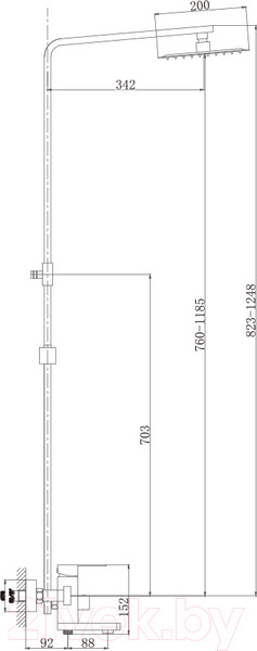 Изображение товара Душевая система со смесителем Haiba HB24803