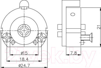 Изображение товара Цилиндровый механизм замка Vettore BR K 123 (под крестовой ключ, 5 ключей)