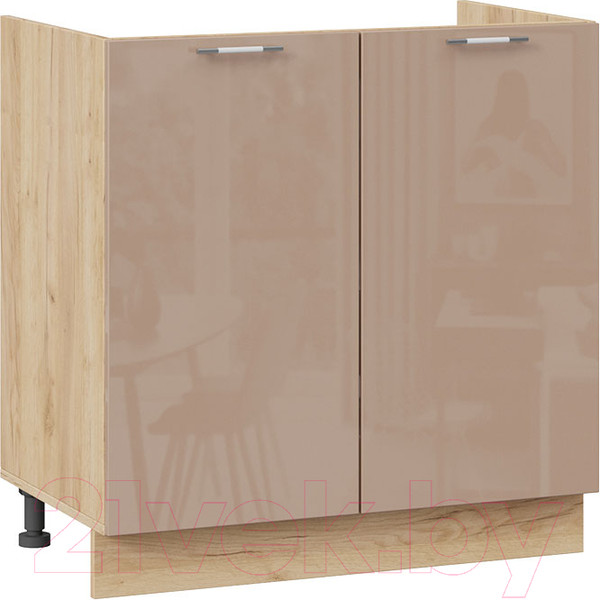Изображение товара Шкаф под мойку ТриЯ Весна 1Н8М (дуб крафт золотой/кофе с молоком)