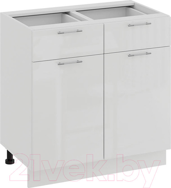 Изображение товара Шкаф-стол кухонный ТриЯ Весна 1Н8Я1 (белый/белый глянец)