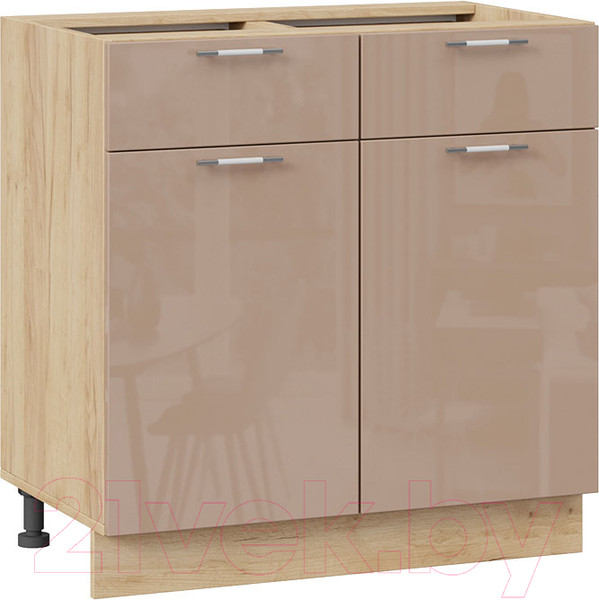 Изображение товара Шкаф-стол кухонный ТриЯ Весна 1Н8Я1 (дуб крафт золотой/кофе с молоком)