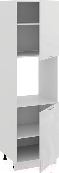 Изображение товара Шкаф-пенал кухонный ТриЯ Весна 1П6 (белый/белый глянец)