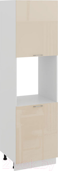 Изображение товара Шкаф-пенал кухонный ТриЯ Весна 1П6 (белый/ваниль глянец)