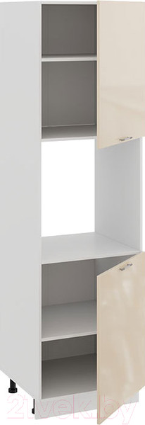 Изображение товара Шкаф-пенал кухонный ТриЯ Весна 1П6 (белый/ваниль глянец)