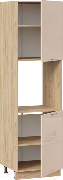 Изображение товара Шкаф-пенал кухонный ТриЯ Весна 1П6 (дуб крафт золотой/ваниль глянец)