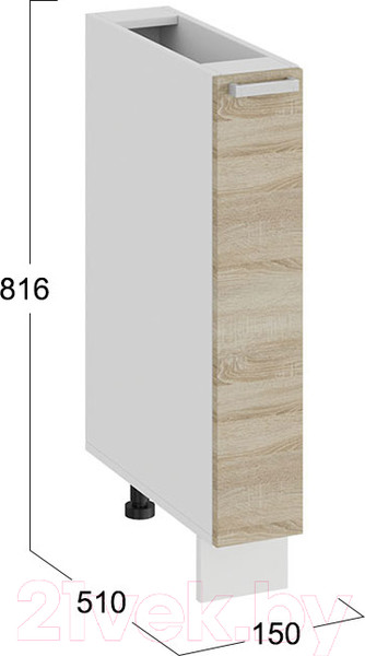 Изображение товара Шкаф карго ТриЯ Гранита 1Н15К (белый/дуб сонома)