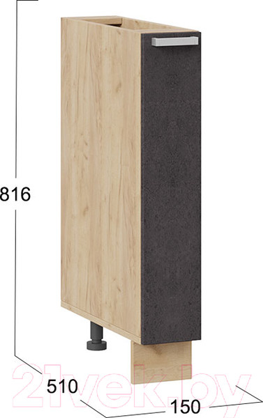 Изображение товара Шкаф карго ТриЯ Гранита 1Н15К (дуб крафт золотой/бетон графит)