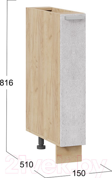 Изображение товара Шкаф карго ТриЯ Гранита 1Н15К (дуб крафт золотой/бетон снежный)