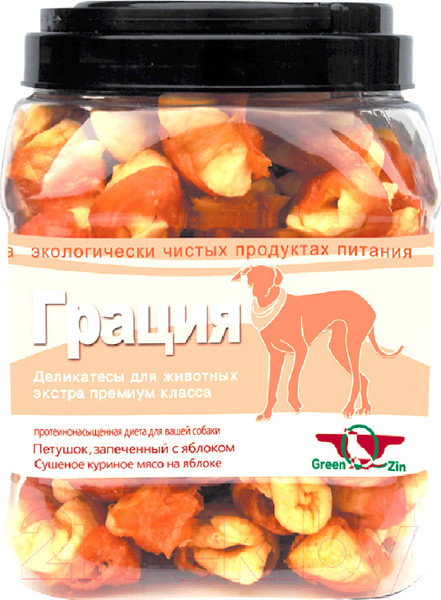Изображение товара Лакомство для собак Green QZin Грация. Гусь в яблоке (750г)