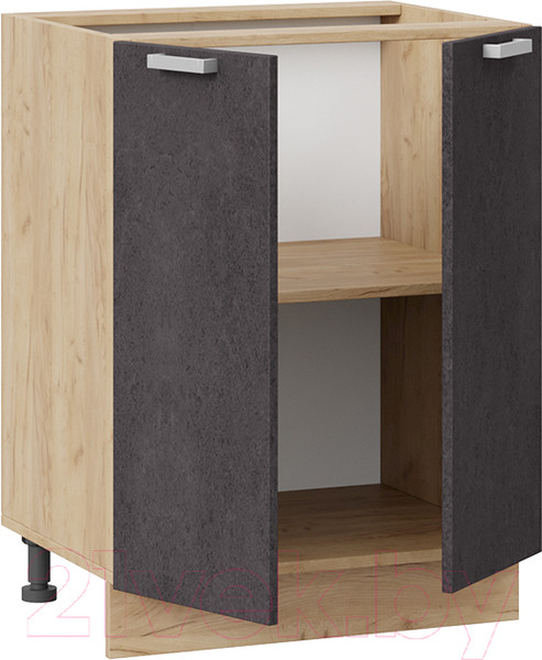 Изображение товара Шкаф-стол кухонный ТриЯ Гранита 1Н6 (дуб крафт золотой/бетон графит)