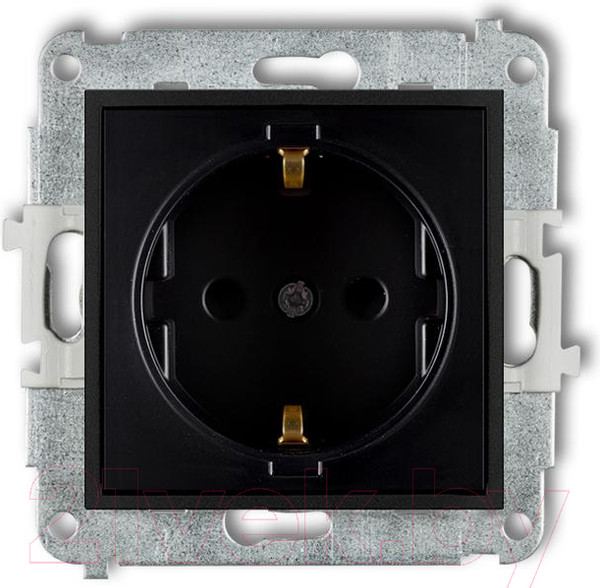 Изображение товара Розетка Karlik Schuko 12MGP-1sp 2P+Z (черный матовый)