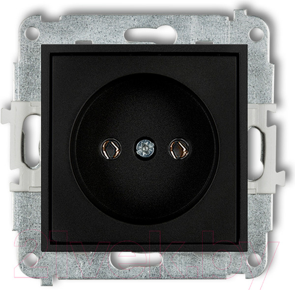 Изображение товара Розетка Karlik 12MGP-1 2P (черный матовый)