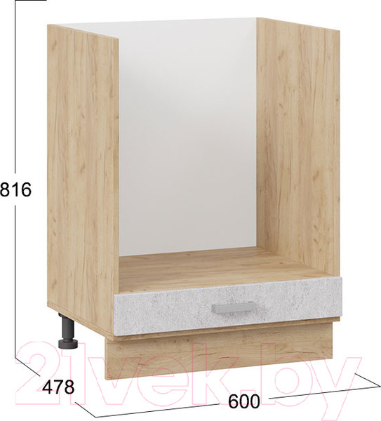 Изображение товара Шкаф под духовку ТриЯ Гранита 1Н6Б (дуб крафт золотой/бетон снежный)