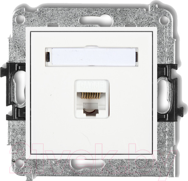 Изображение товара Розетка Karlik 1XRJ45 / 12MGK-1 (черный матовый)