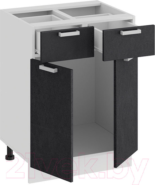 Изображение товара Шкаф-стол кухонный ТриЯ Гранита 1Н6Я1 (белый/бетон графит)
