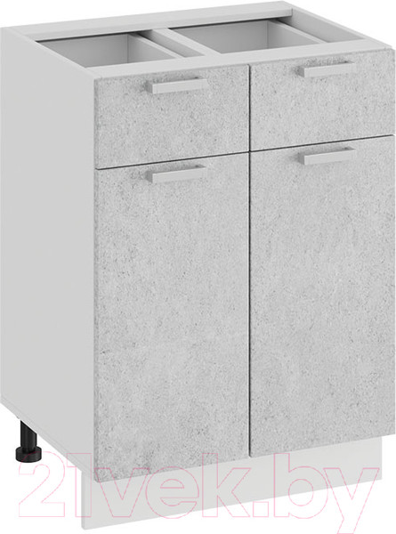 Изображение товара Шкаф-стол кухонный ТриЯ Гранита 1Н6Я1 (белый/бетон снежный)