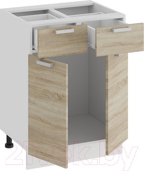 Изображение товара Шкаф-стол кухонный ТриЯ Гранита 1Н6Я1 (белый/дуб сонома)