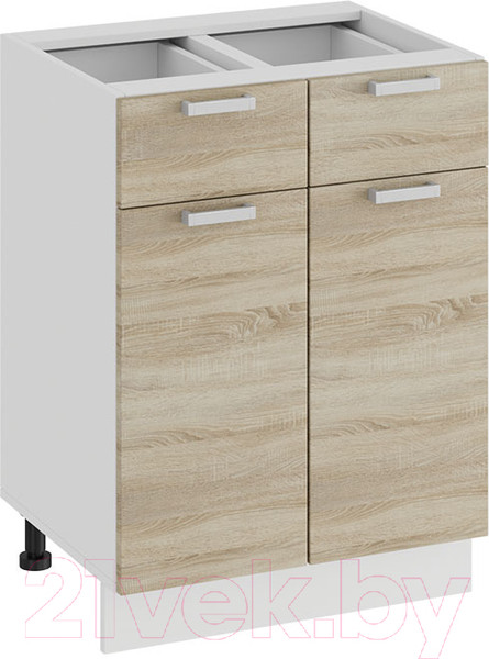 Изображение товара Шкаф-стол кухонный ТриЯ Гранита 1Н6Я1 (белый/дуб сонома)