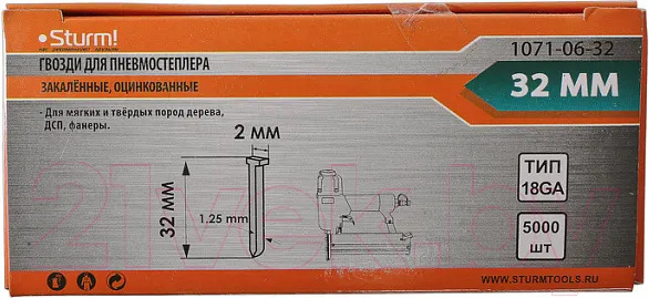 Изображение товара Гвозди для степлера Sturm! 1071-06-32