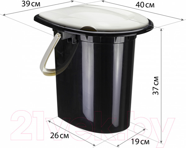 Изображение товара Ведро-туалет Idea М2459 (белый ротанг)