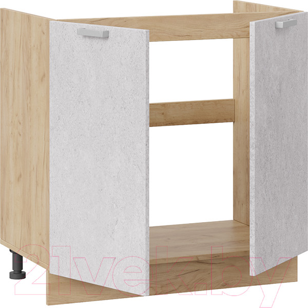 Изображение товара Шкаф под мойку ТриЯ Гранита 1Н8М (дуб крафт золотой/бетон снежный)