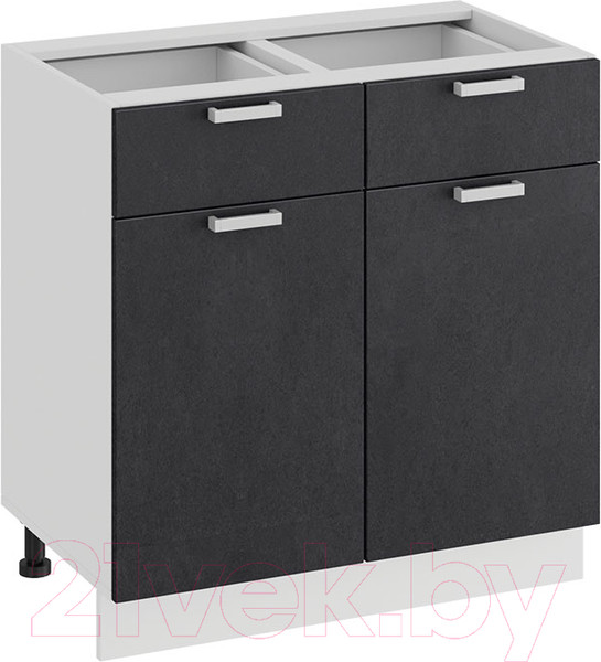 Изображение товара Шкаф-стол кухонный ТриЯ Гранита 1Н8Я1 (белый/бетон графит)