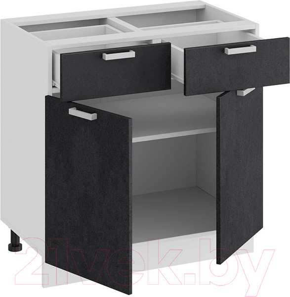 Изображение товара Шкаф-стол кухонный ТриЯ Гранита 1Н8Я1 (белый/бетон графит)