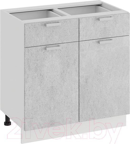 Изображение товара Шкаф-стол кухонный ТриЯ Гранита 1Н8Я1 (белый/бетон снежный)