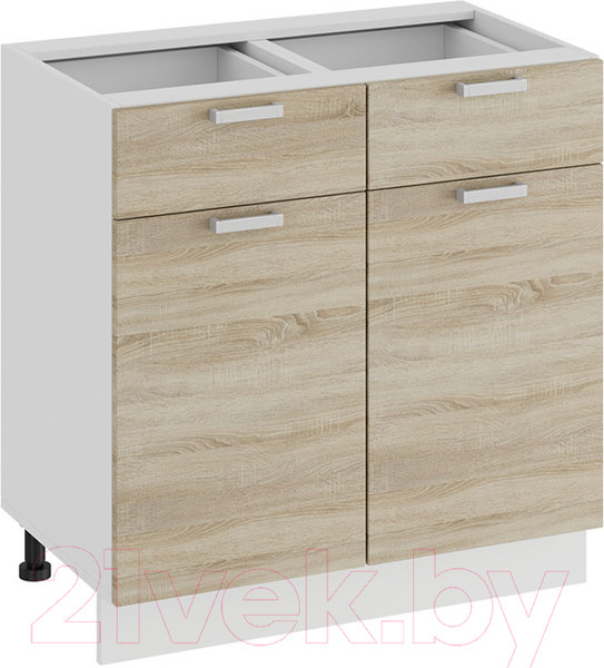 Изображение товара Шкаф-стол кухонный ТриЯ Гранита 1Н8Я1 (белый/дуб сонома)