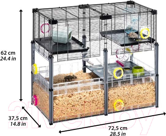 Изображение товара Клетка для грызунов Ferplast Multipla Hamster Crystal / 57007617
